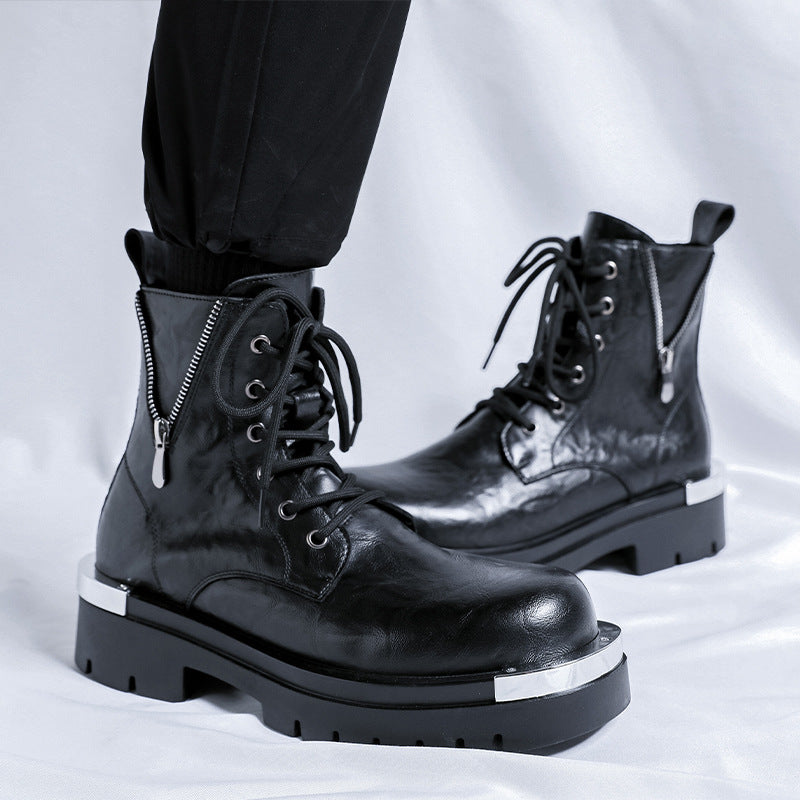 British-style Vintage Fashion Mens Side-zip Boots