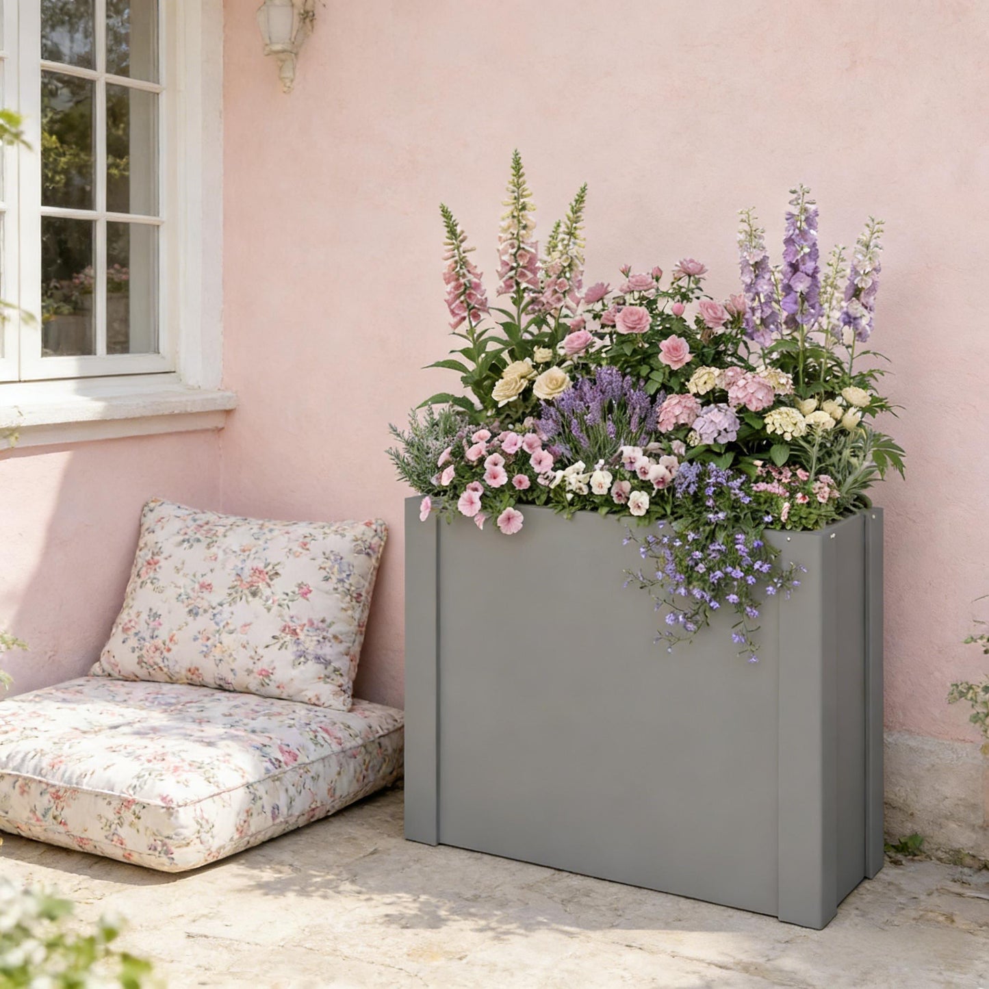 Balcony Herb Box, Outdoor Planter Box, Elevated Garden Bed