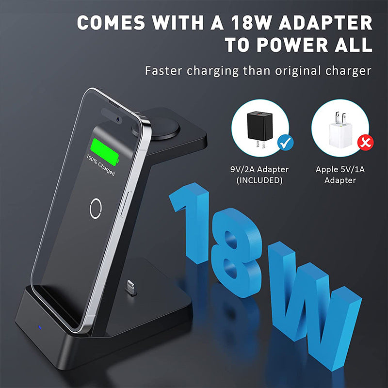 Wireless Charger Three-in-one Desktop 18W Charger