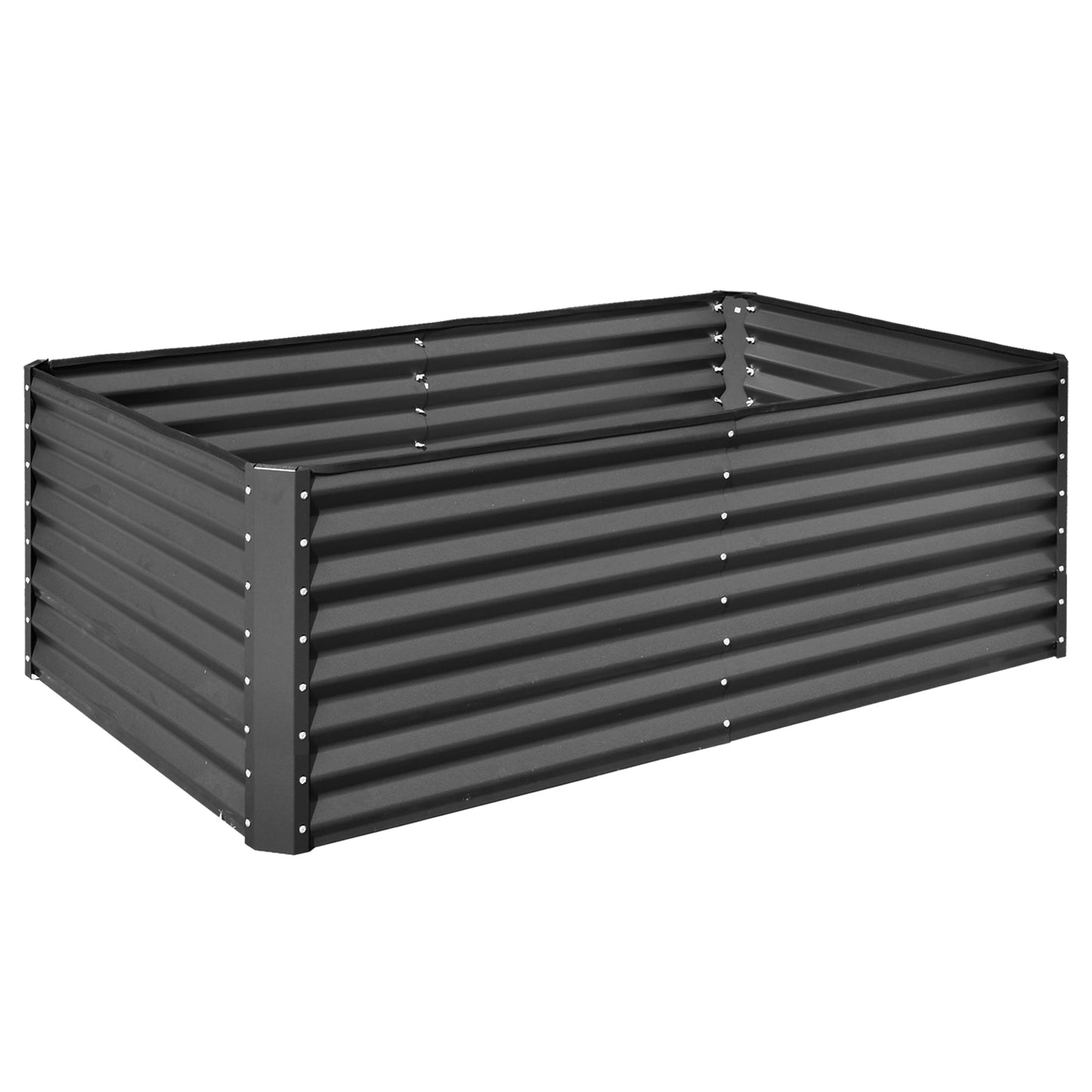 6x3x2ft Galvanized Raised Garden Bed