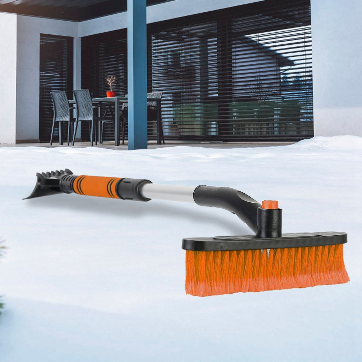 3 In 1 Windshield Ice Scraper Extendable Car Snow Removal Tool Telescoping Car Broom Snow Shovel Automobile Frost Removal