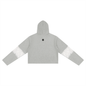 Loki & Ivy Women’s Cropped Lace-Panel Hoodie
