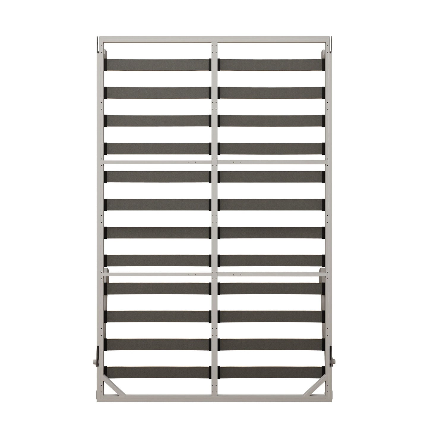 Queen Size Vertical Murphy Wall Cabinet Folding Bed With Automatic Legs - Gray