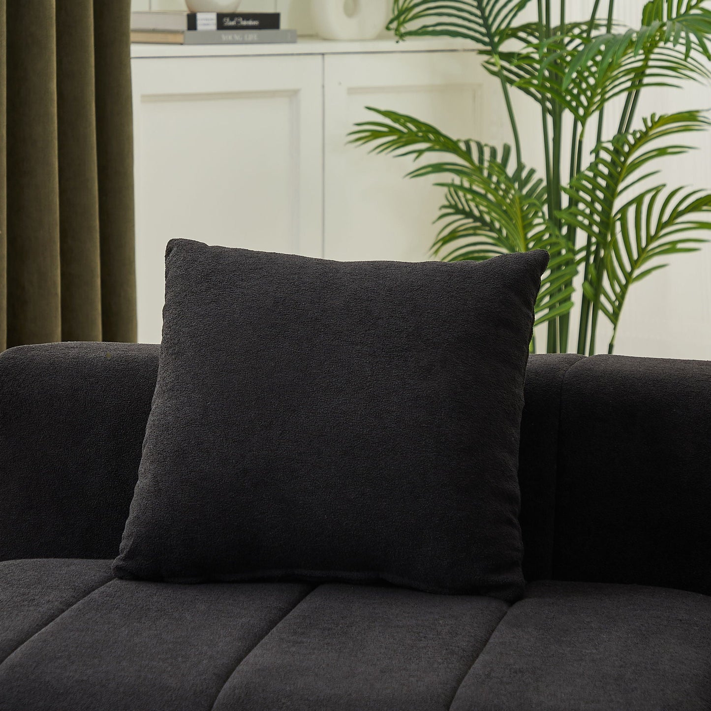 Modular Sectional Sofa With 2 Pillows, Symmetrical Design