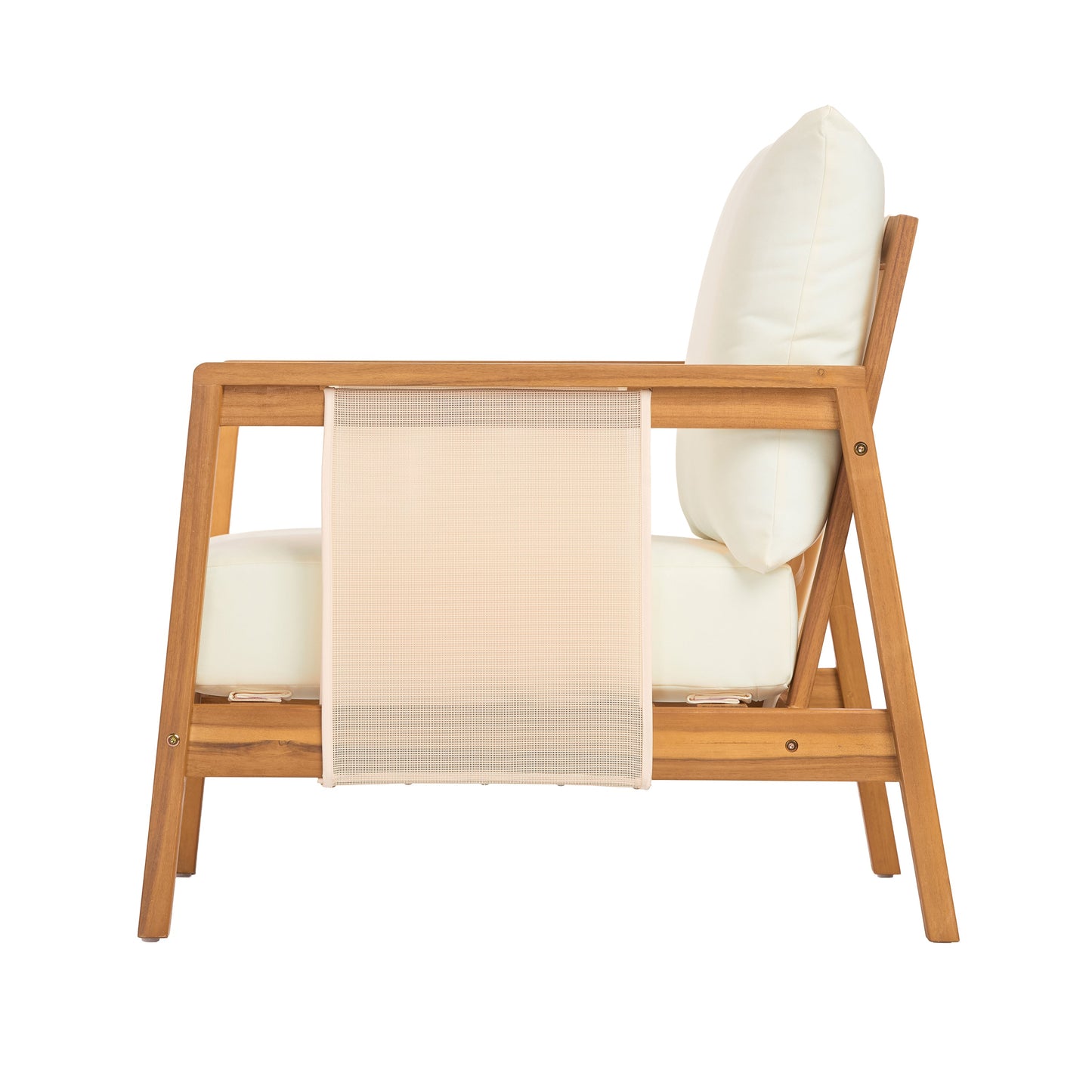 4-Pieces Sofa Set with Cushions Outdoor Loveseat & Coffee Table Set