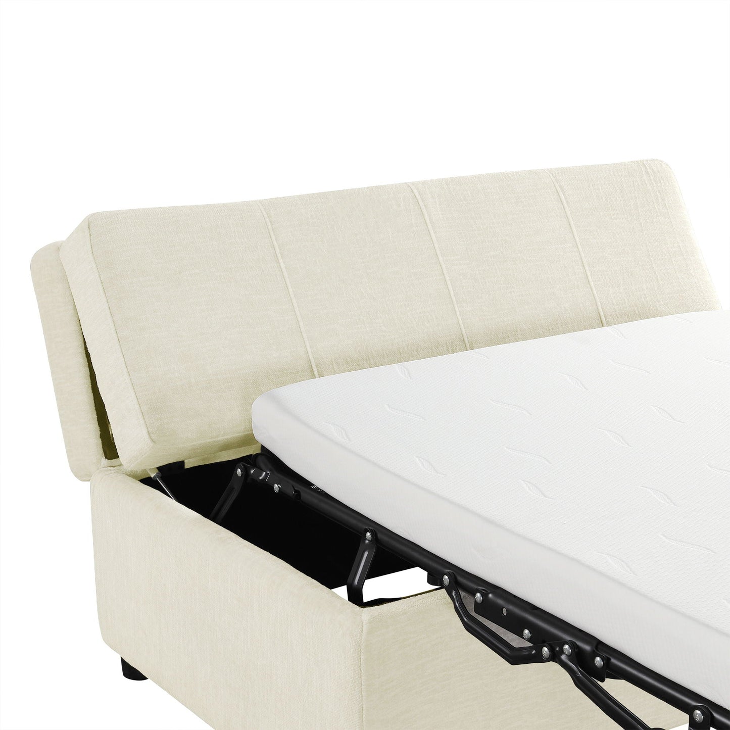 Twin Size Folding Ottoman Sleeper Bed With Mattress Convertible Guest Bed