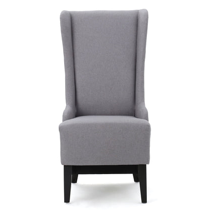 Alight Upholstered Dining Chair With High Back And Birch Wood Legs