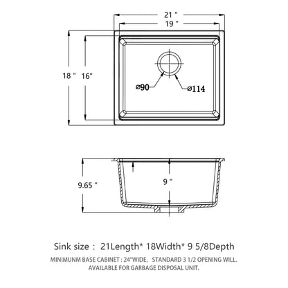 Quartz Composite Kitchen Sink With Workstation, Undermount