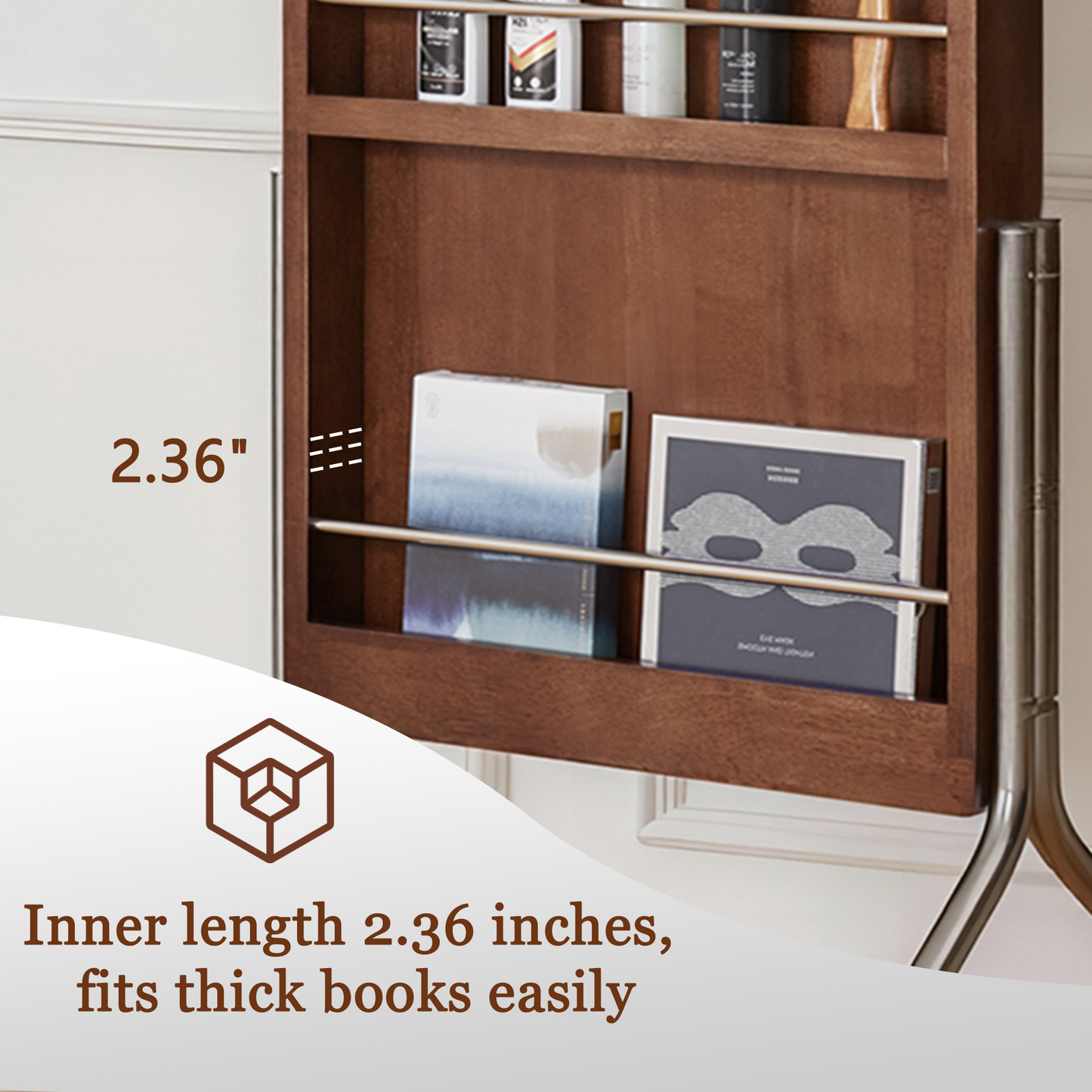 Arched Full Length Mirror with Storage Shelves & Wheels