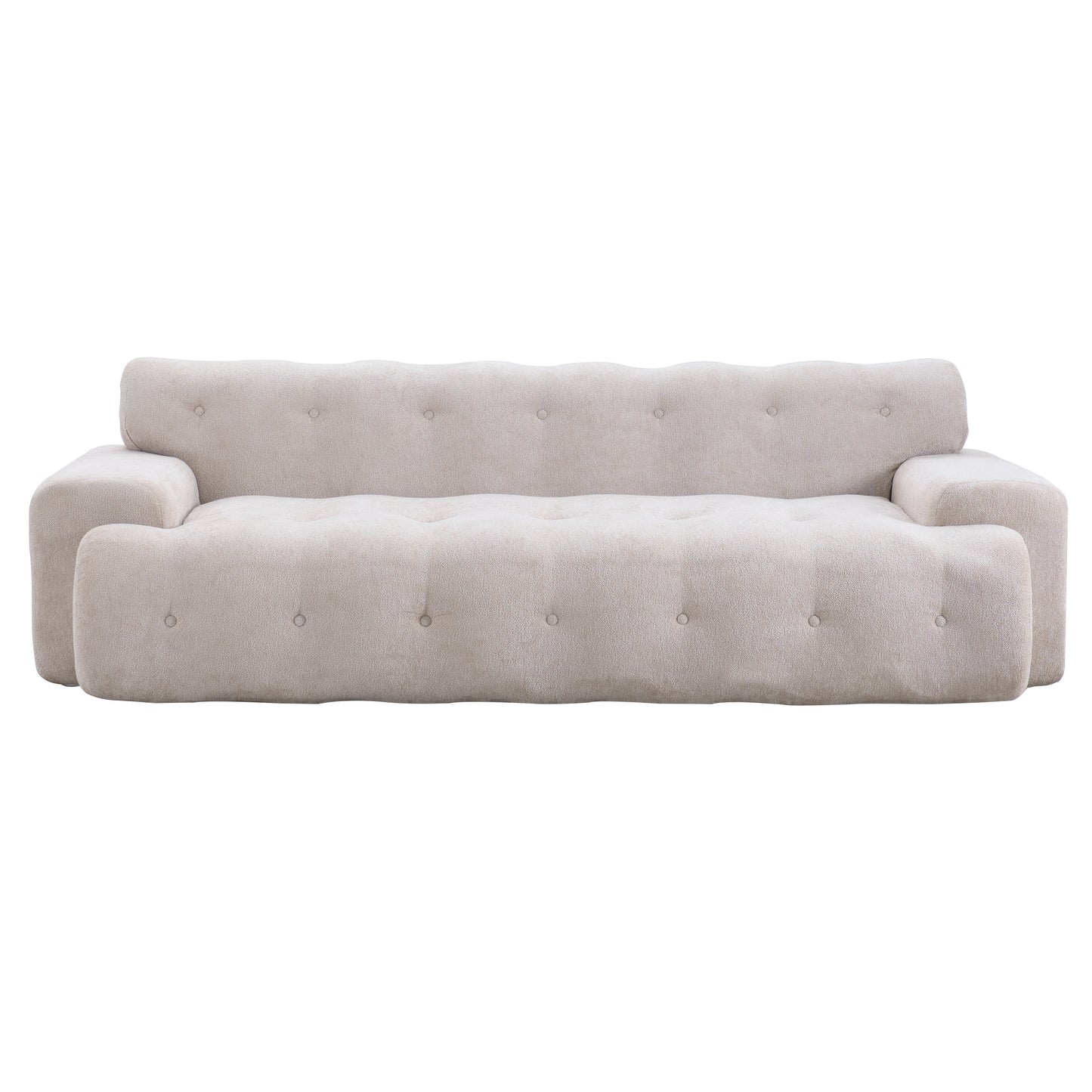 88 in. Cloud 3 Seater Chenille Sofa with Button Tufted Upholstered Couch