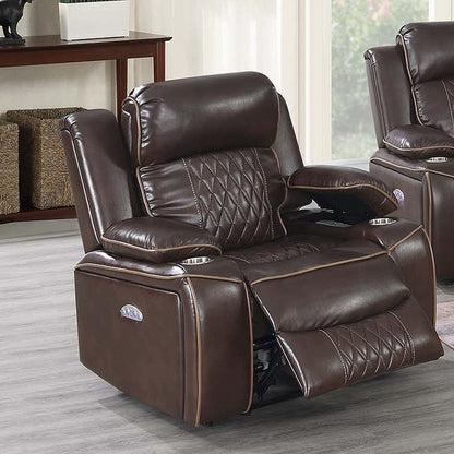 Power Motion Living Room Set With USB Port, Adjustable Headrest, Cup Holder