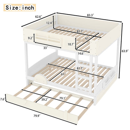 Queen Bunk Bed with Trundle