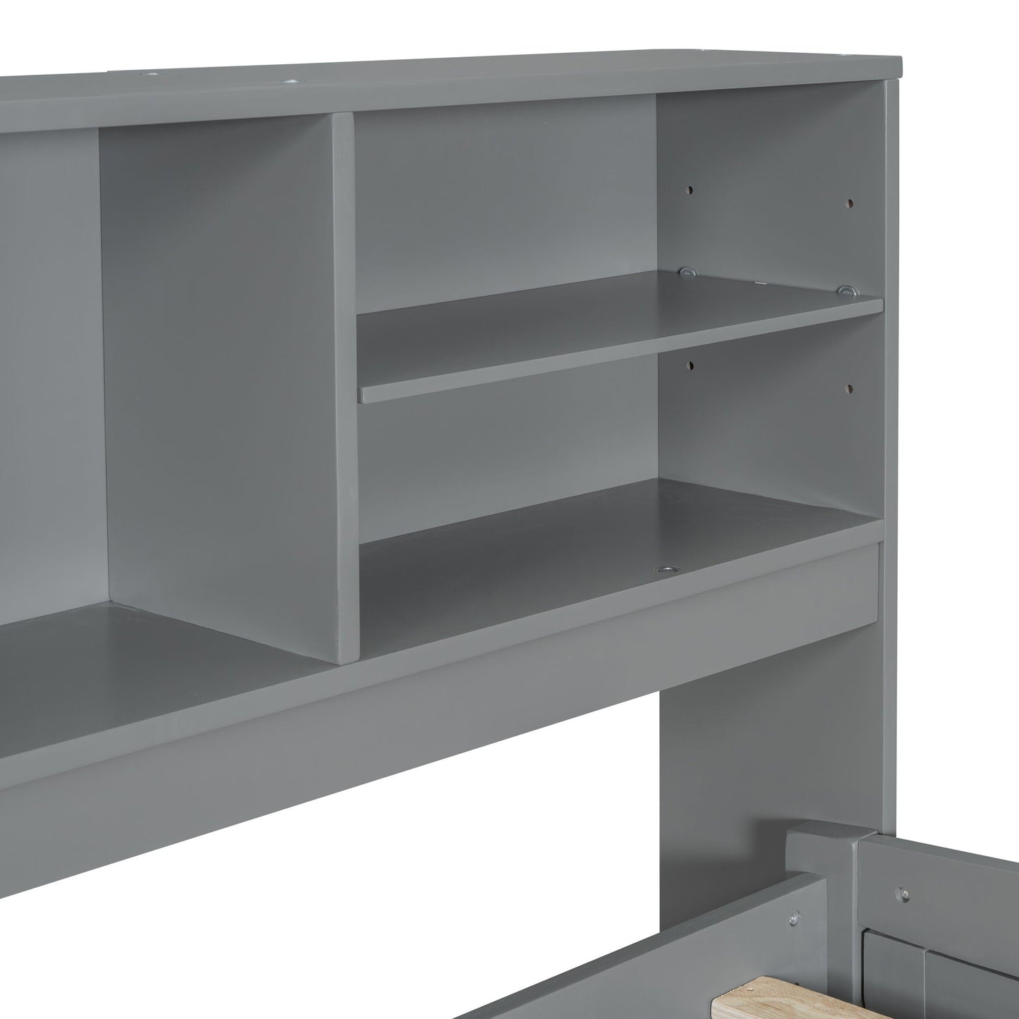 Daybed With 2 Bedside Cabinets, Upper Shelves And 4 Drawers