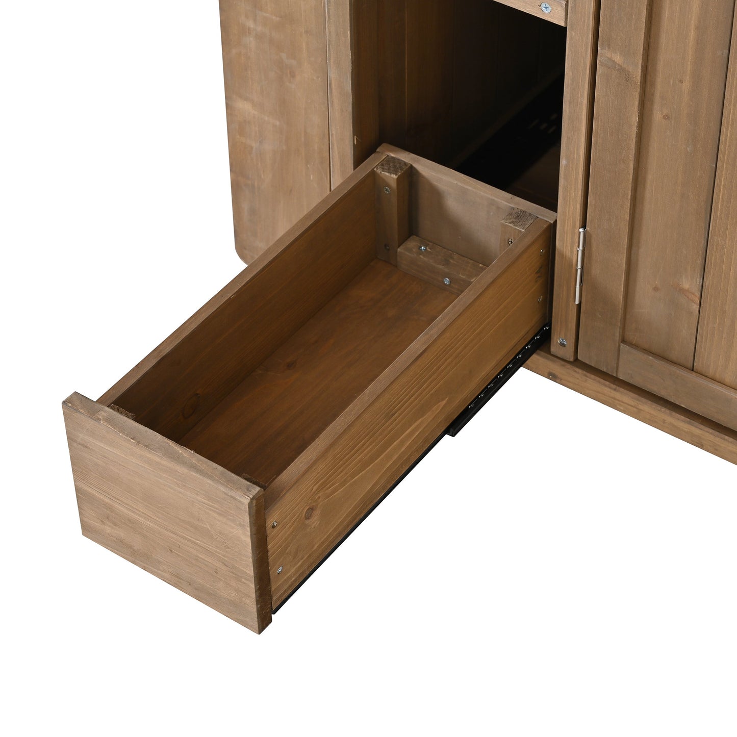 54.33' Farmhouse Rolling Outdoor Kitchen Cart