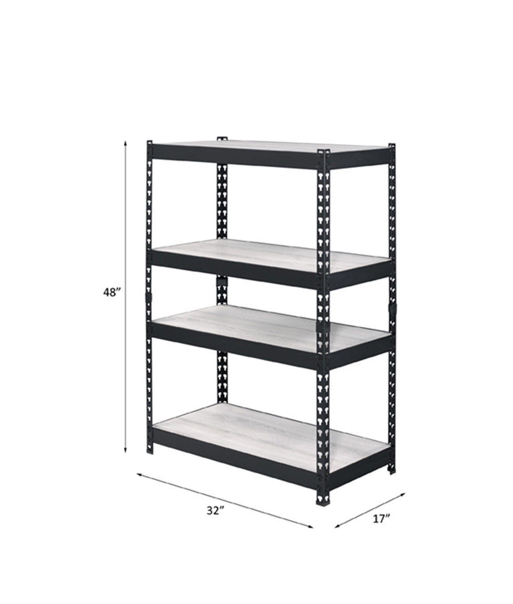 Decmus 4-Tier Industrial Bookcase