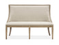 Lancaster - Bench With Upholstered Seat & Back - Dovetail Gray