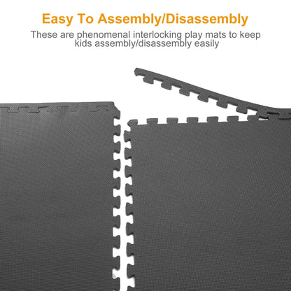 Puzzle Exercise Mat Foam Gym EVA Mat Interlocking Tiles Protective Flooring for Gym Equipment and Cushion for Workouts