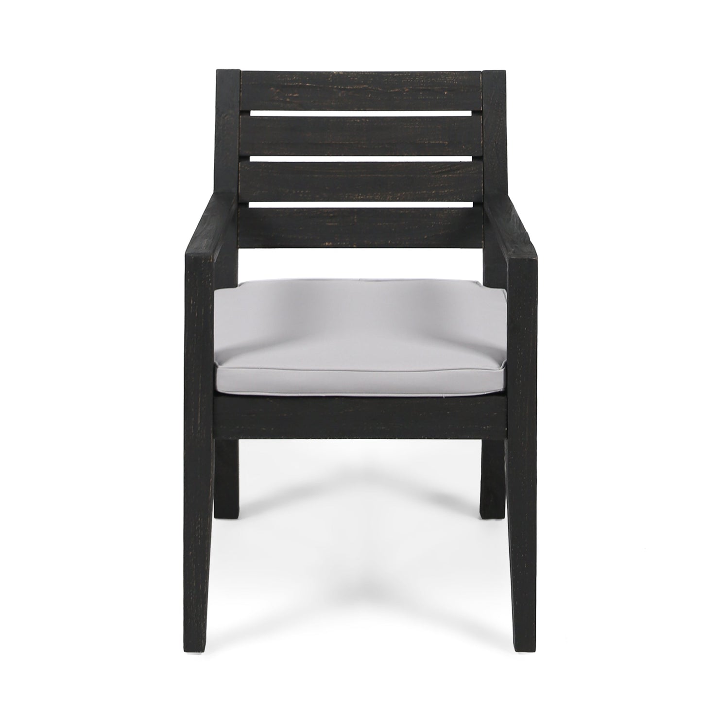 Outdoor Acacia Wood 7 Piece Expandable Dining Set, Sandblasted