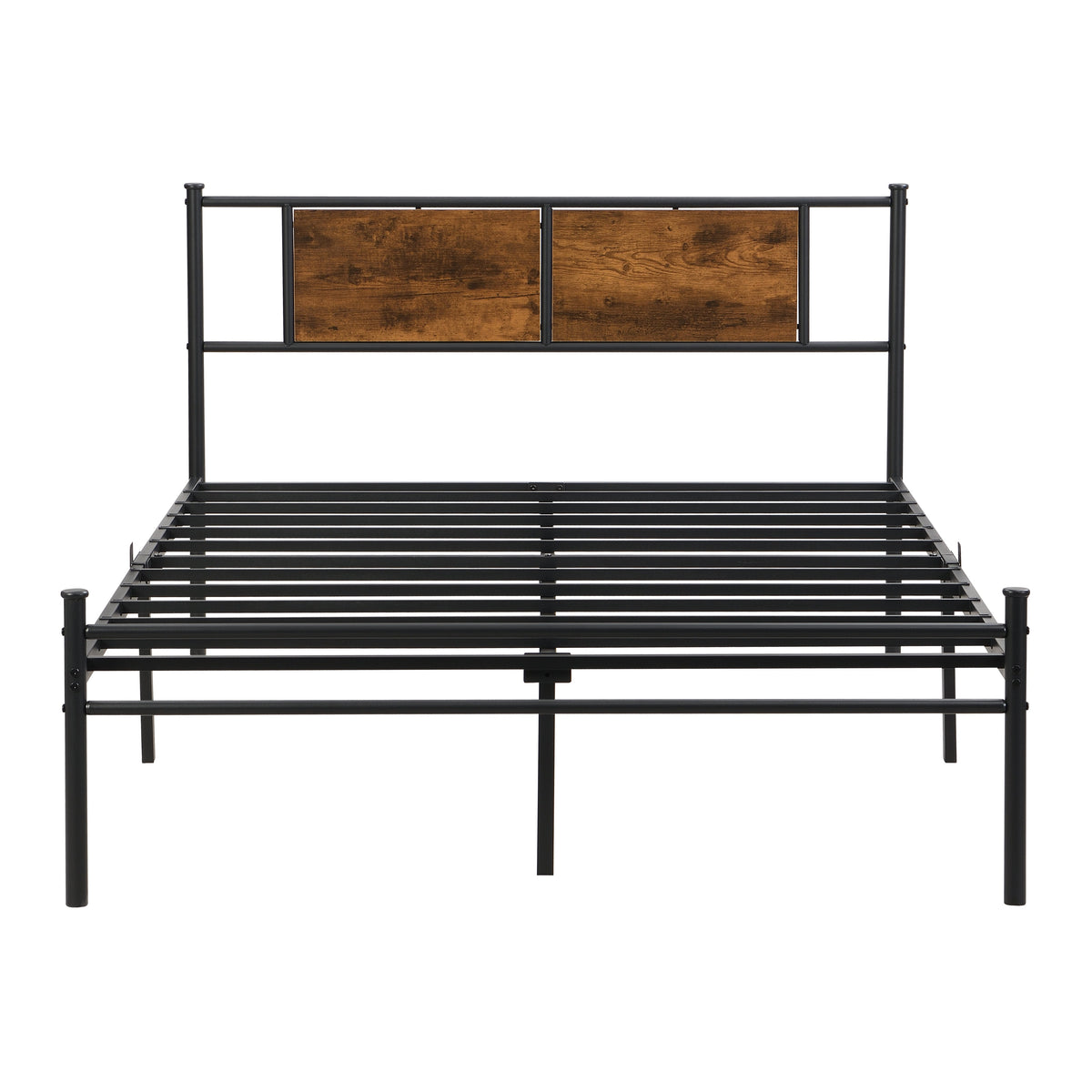 California King Bed Frame - Stylish Design with Wood Panel Headboard