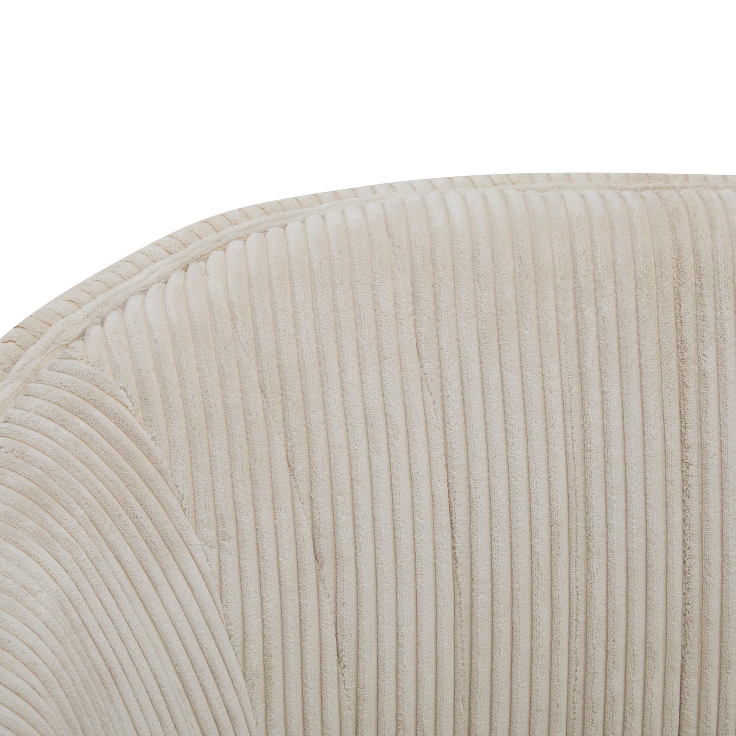 Corduroy Recessed Arm Loveseat (Beige + Walnut)