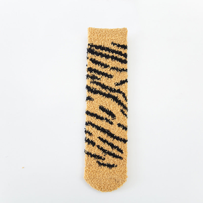 Coral Velvet Warm Sleeping Towel Socks