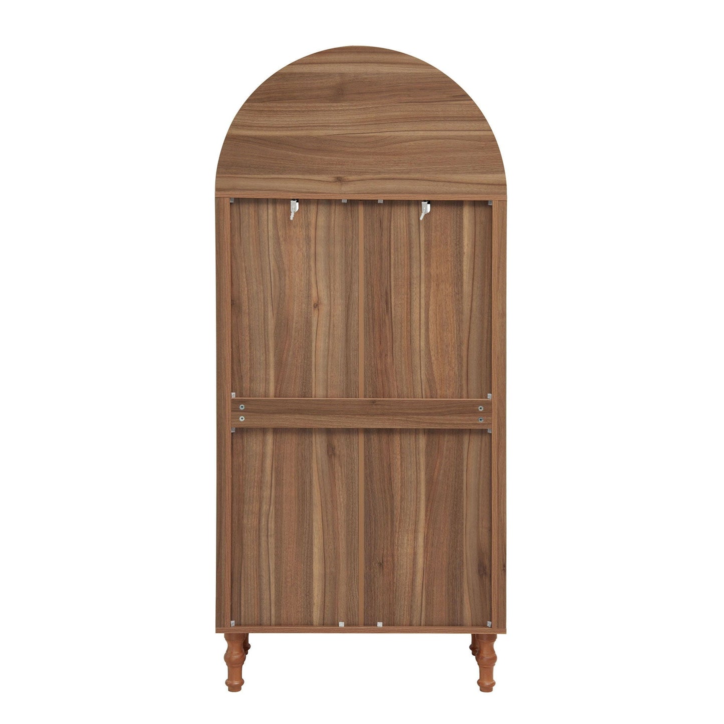 Tall Kitchen Pantry Cabinet With Hollow Carved Doors Adjustable Shelves Versatile Storage Cabinet For Kitchen - Walnut