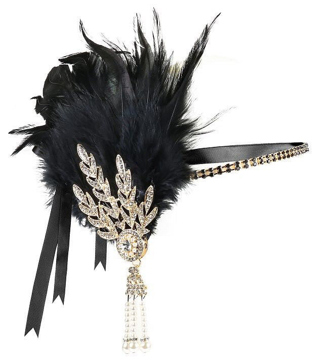 Masquerade Feather Headpiece Cross-Border Vintage Hair Band In European And American Style