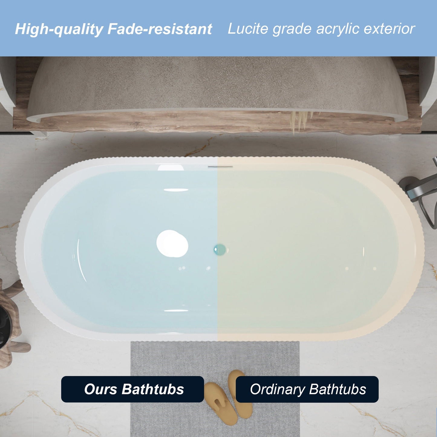 Linear Freestanding Soaker Tub