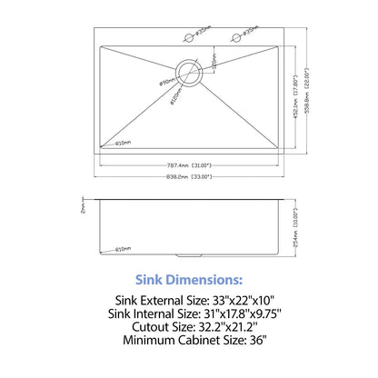 Drop In Kitchen Sink With Pull Down Faucet And Soap Dispenser