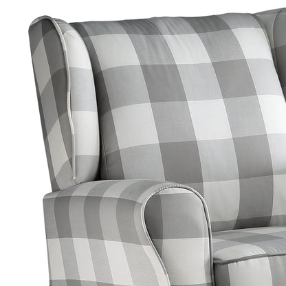 Patli Glider Chair With Swivel - Gray / White
