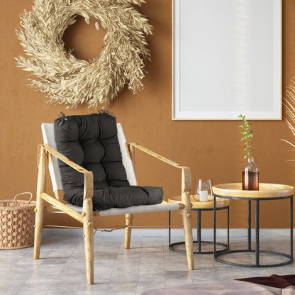 Rocking Chair Cushion 2 Pieces Back Seat Sets with Non-Slip Ties Polyester Fiber Filling _x000B__x000B_Comfortable for Indoor Home Office Car
