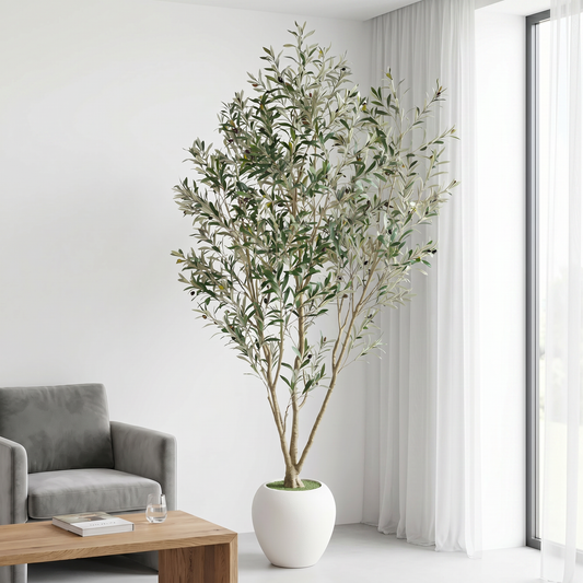 8FT Artificial Olive Tree With Big Decorative