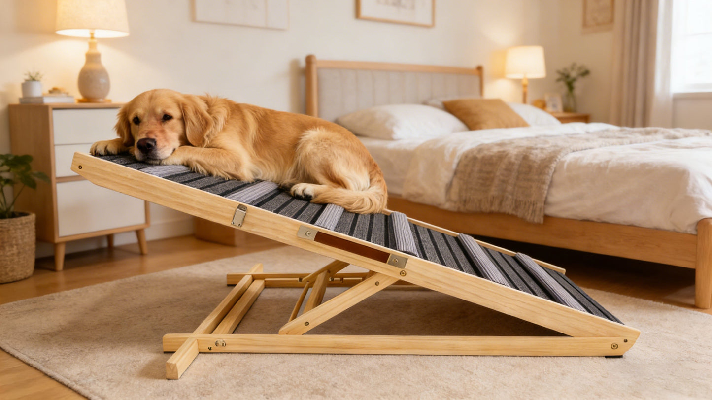 2026 Upgraded Dog Ramp for Couch with Adjustable Heights and Non-Slip Pads