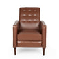 Mid-Century Modern Recliner With Button Tufted Waffle Stitch