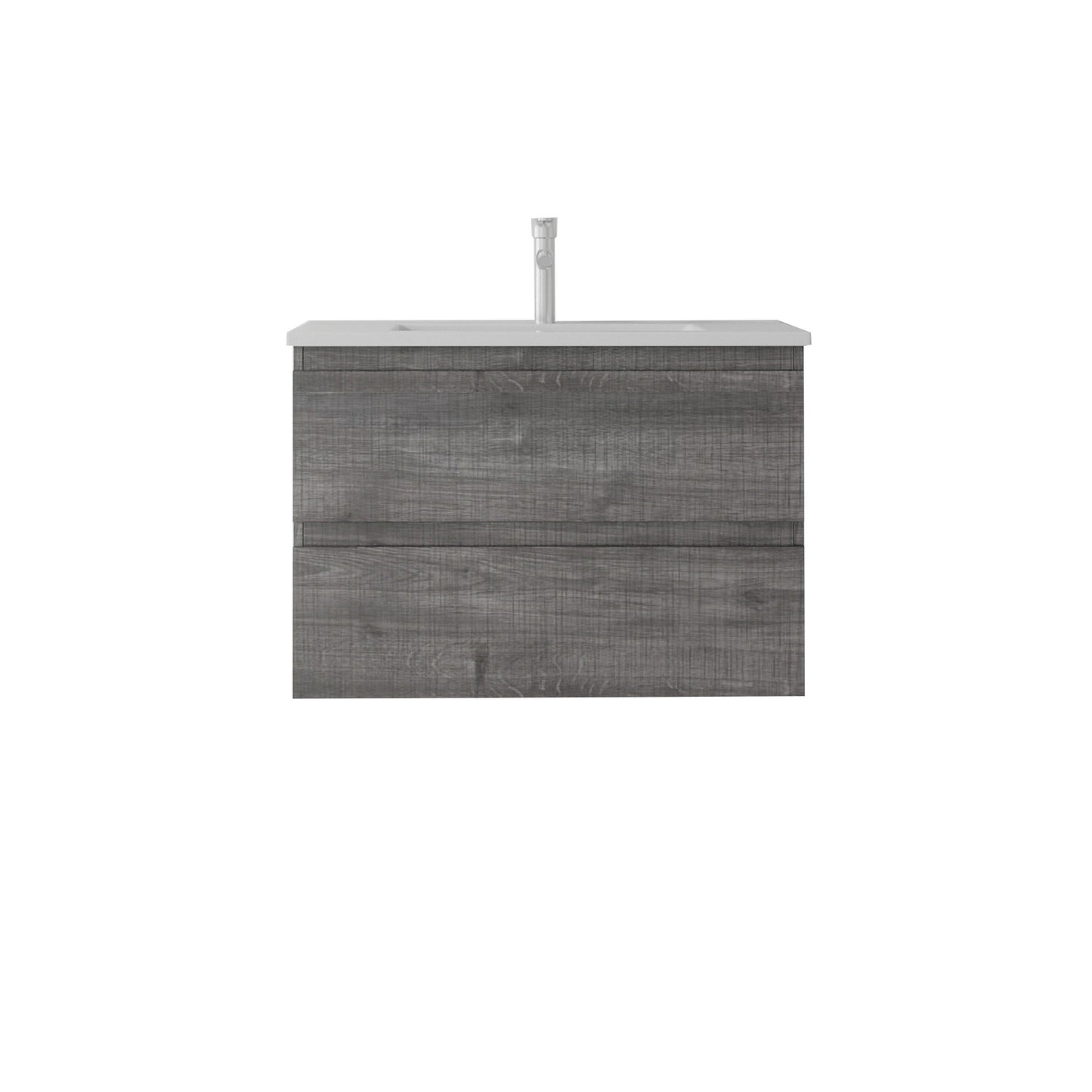 24 Inch Floating Bathroom Vanity with Sink, Soft-Close Drawer, Ceramic Sink, Plywood
