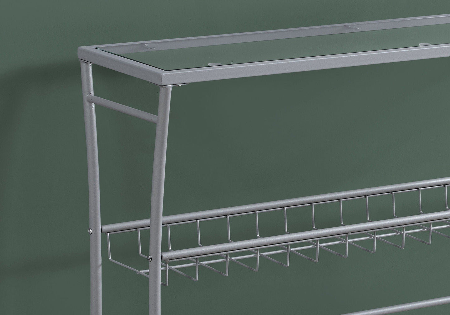 Accent Console Table For Entryway, Contemporary & Modern - Silver