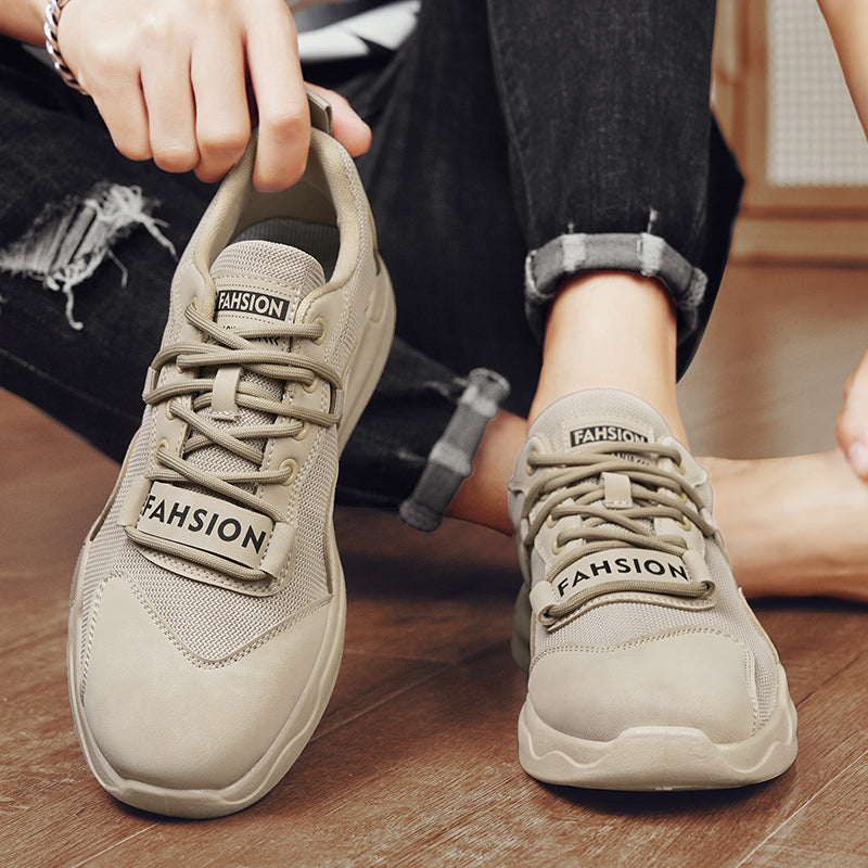 2026 Summer Trendy Versatile Low Top Breathable Height Increasing Soft Sole Men's Casual Sports Shoes