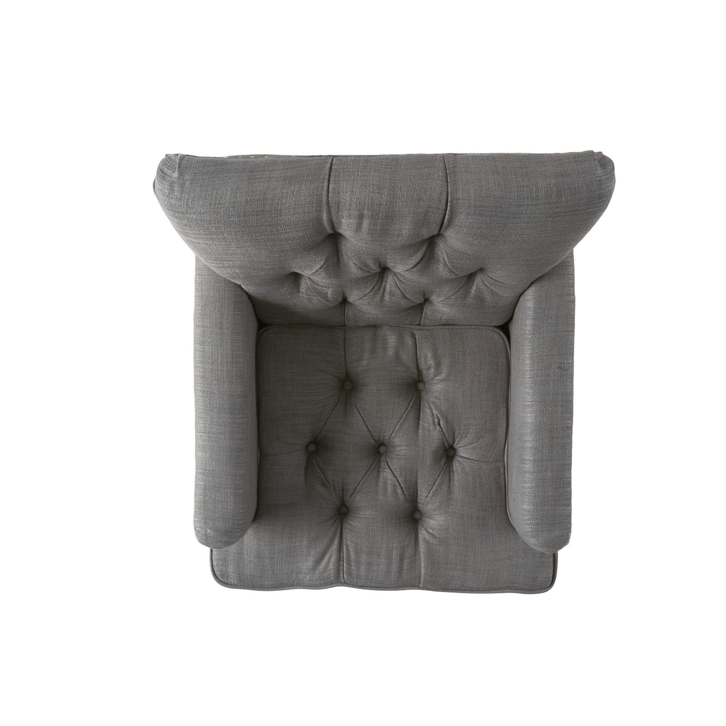 Harrison Tufted Club Chair with Button Tufted Back and Birch Wood Legs