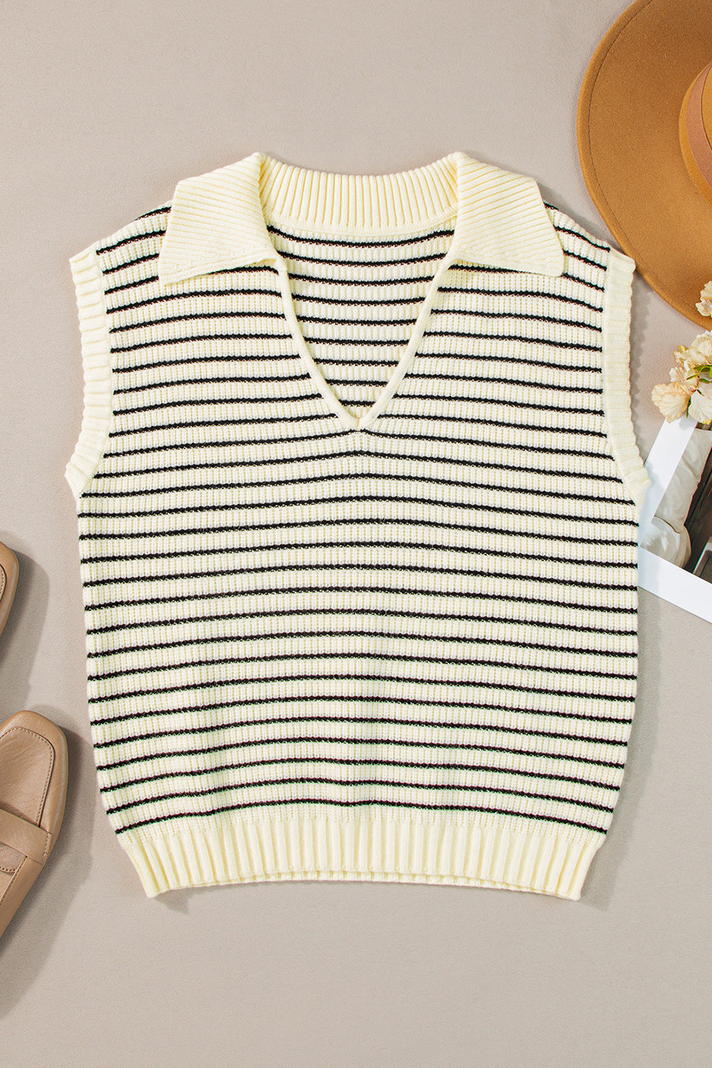 Wynter Stripe Turn Down Sweater