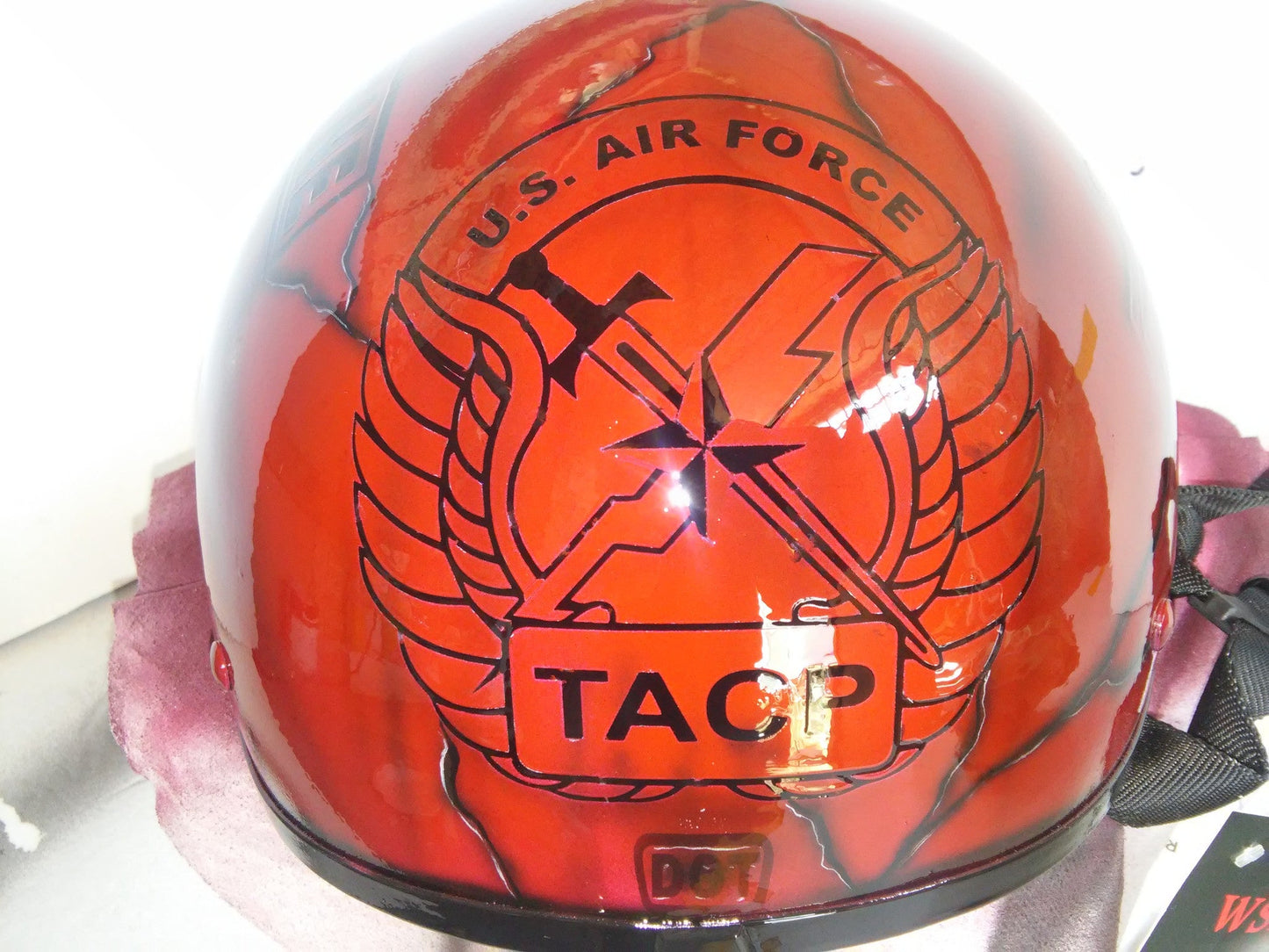 Crimson Tide and Military themed helmet