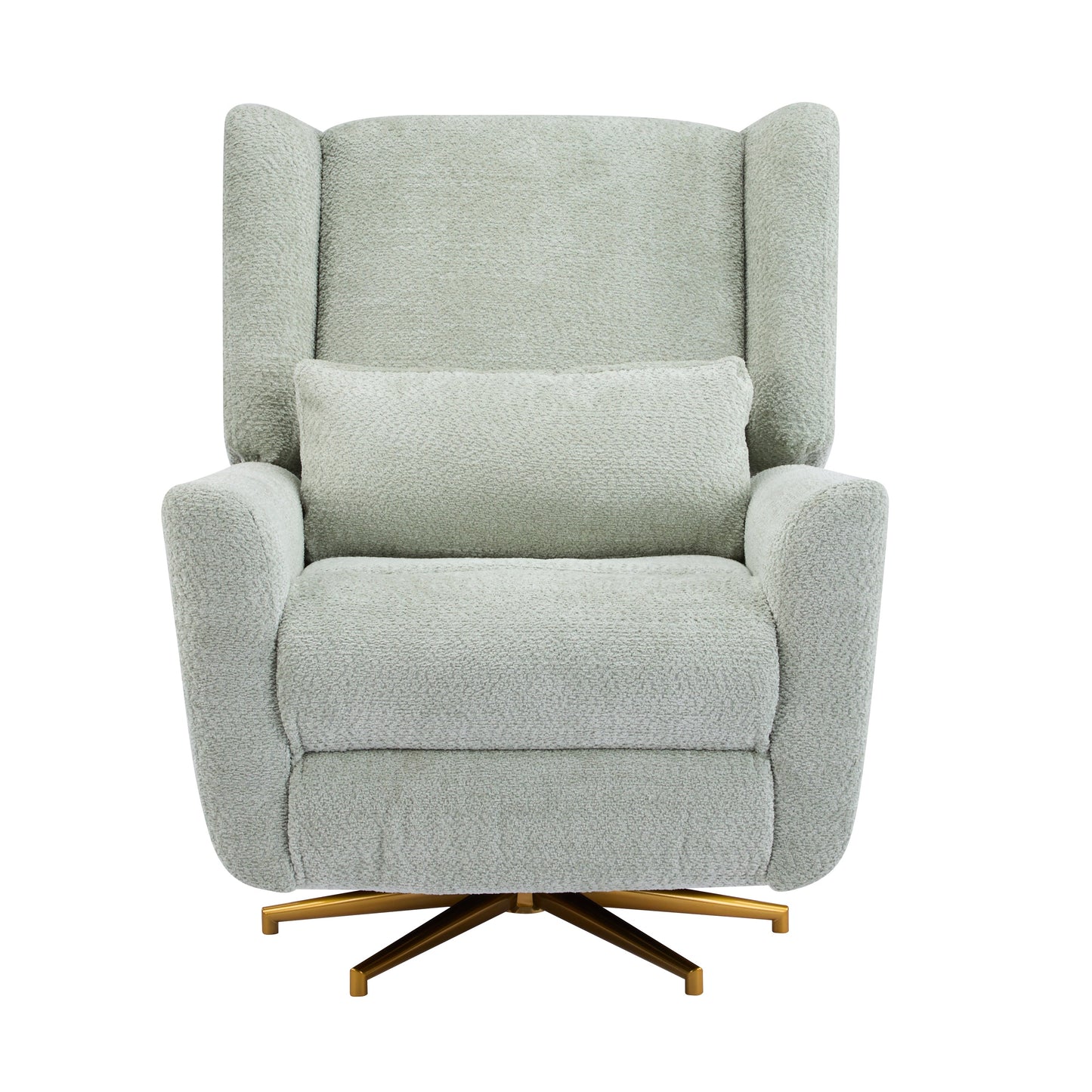 Power Recliner Chair Swivel with Boucle Upholstery and 360° Swivel