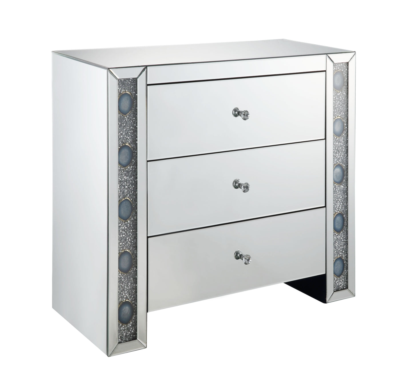 Sonia Mirrored & Faux Agate Console Cabinet (Assembled)