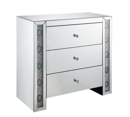 Sonia Mirrored & Faux Agate Console Cabinet (Assembled)