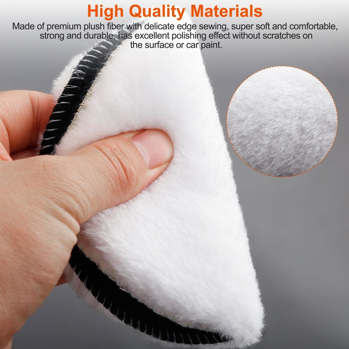 5Pcs 6" Buffing Polishing Pads Car Plush Buffing Waxing Wheels Mop Set with M14 Drill Screw for Car Polisher Drill Adapter
