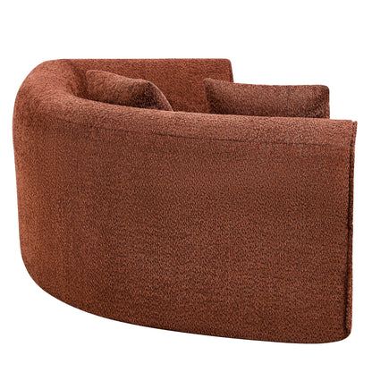 110" Modern Curved L-Shaped Modular Sectional Sofa