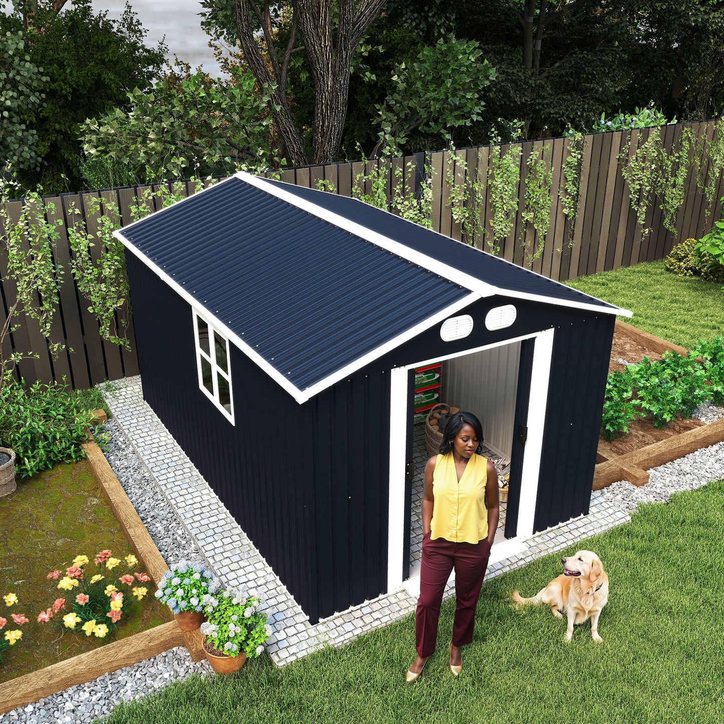 Campcraft 8x12 Ft Outdoor Metal Storage Shed