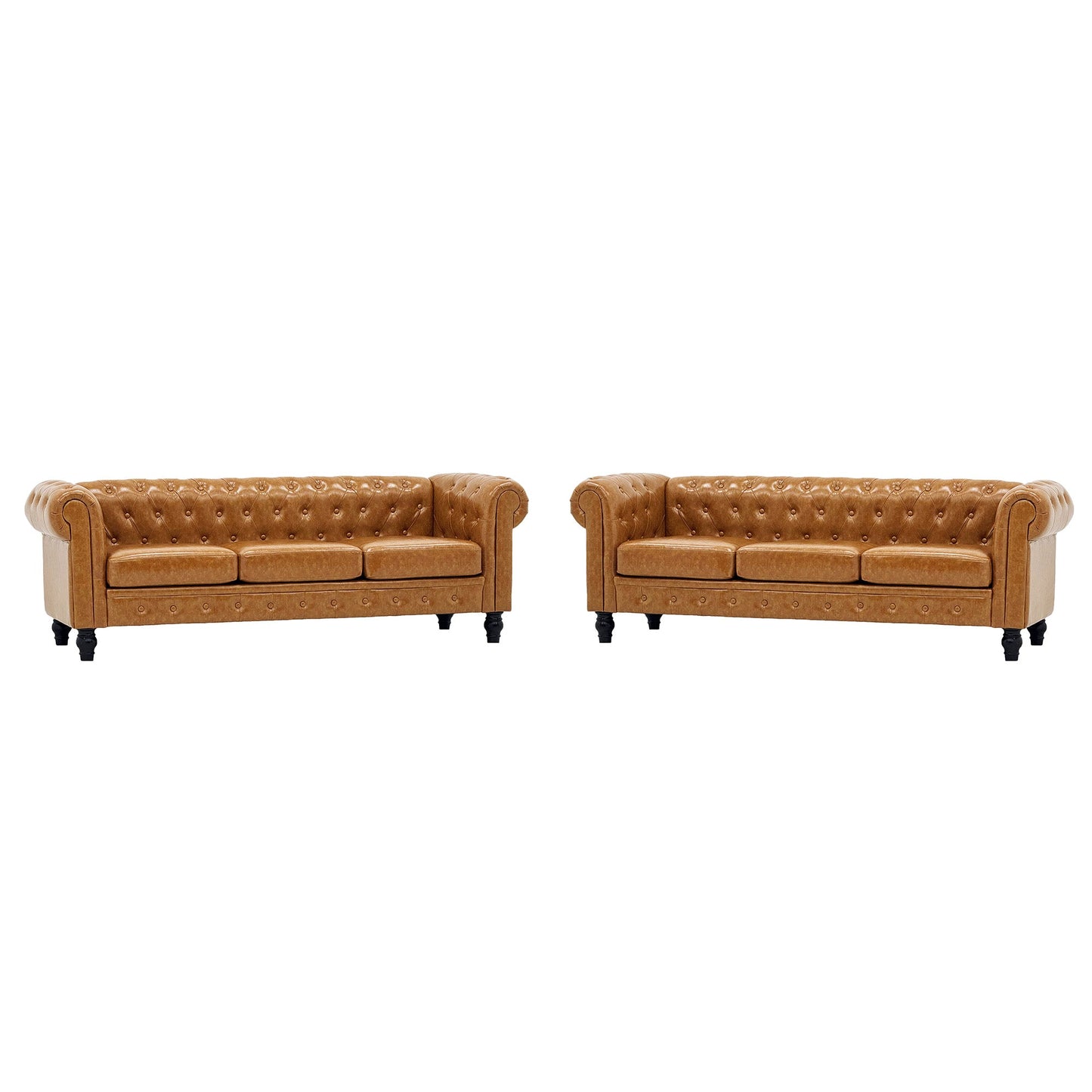 Elegant 2-Piece PU Sofa Set for Living Room