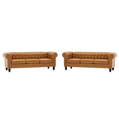 Elegant 2-Piece PU Sofa Set for Living Room