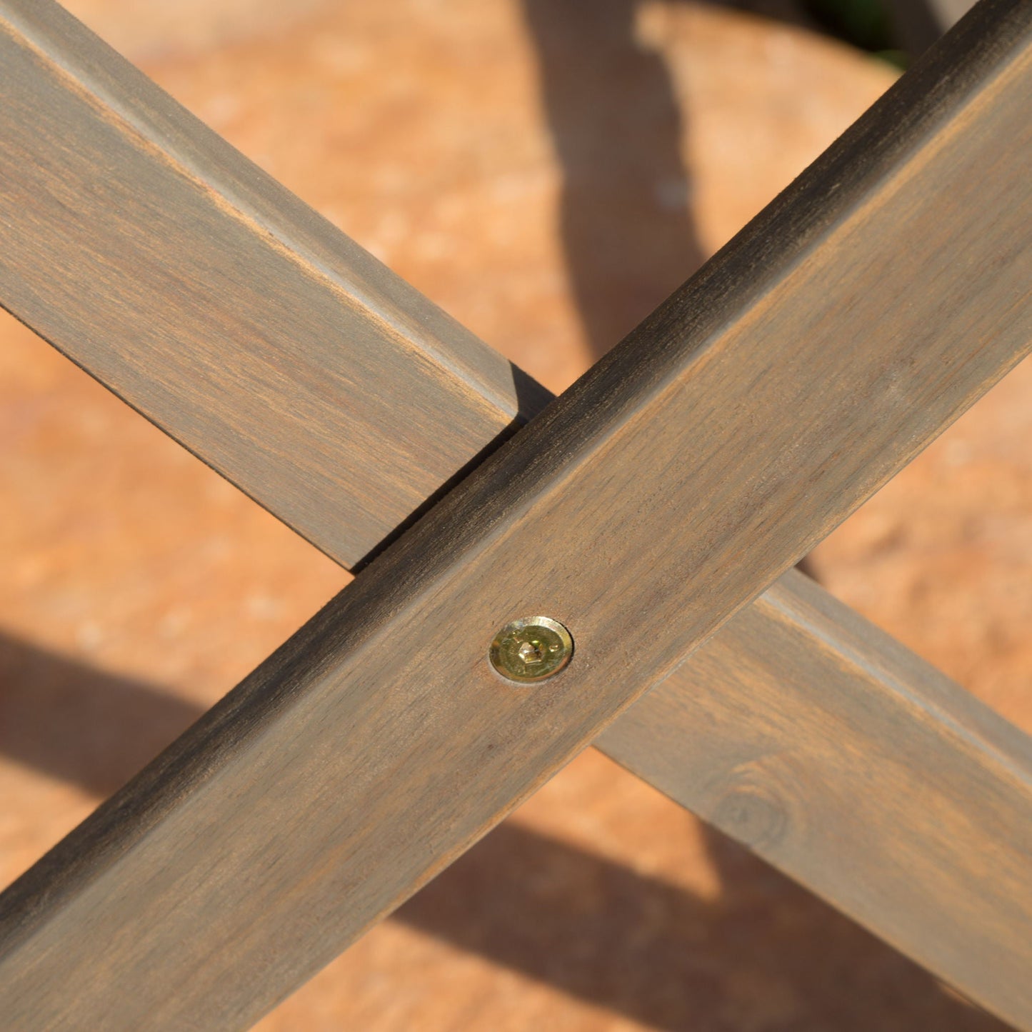 Blissique Outdoor Foldable Wood Dining Table With Slat Design