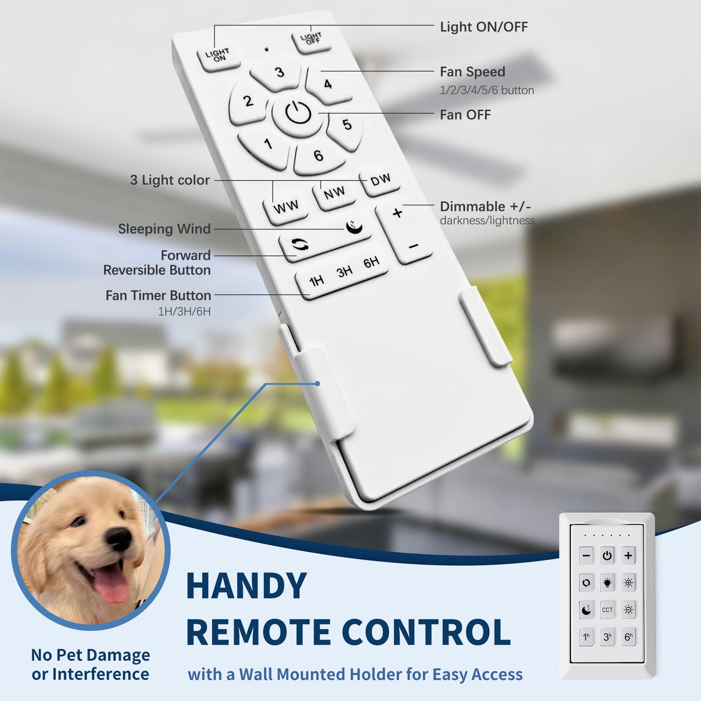 Low Profile Flush Mount Intergrated LED Ceiling Fan With Light And Reversible Quiet Motor